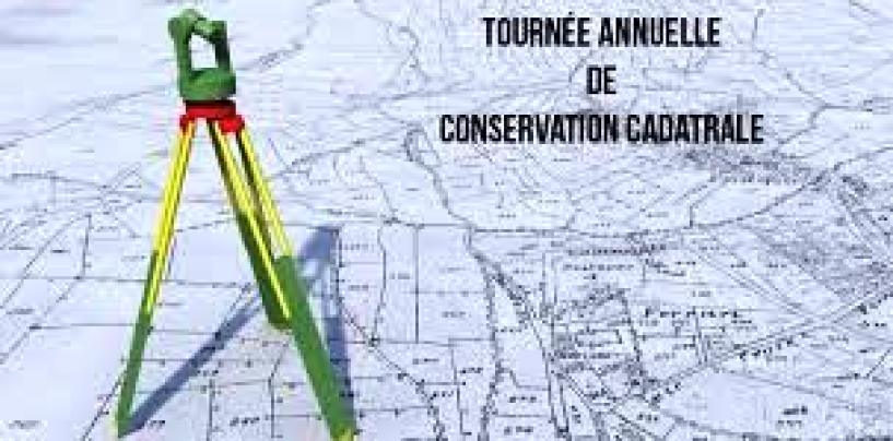 Conservation cadastrale – Tournée annuelle