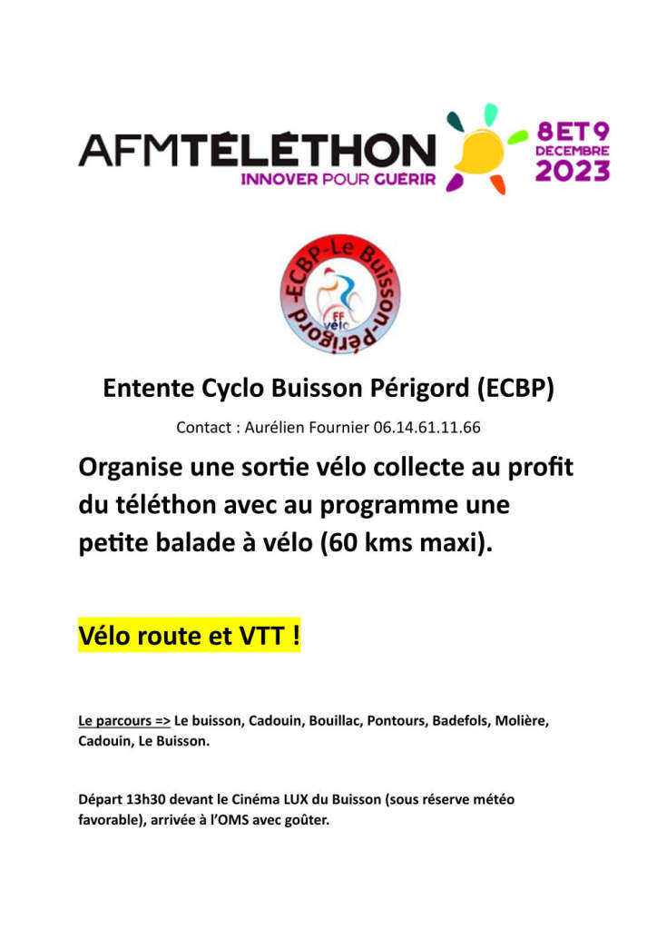 Téléthon 2023 ECBP