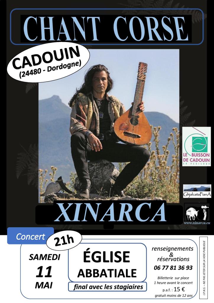 flyer XINARCA - Chant Corse - Cadouin - CONCERT - sam 11 mai x1 (1)