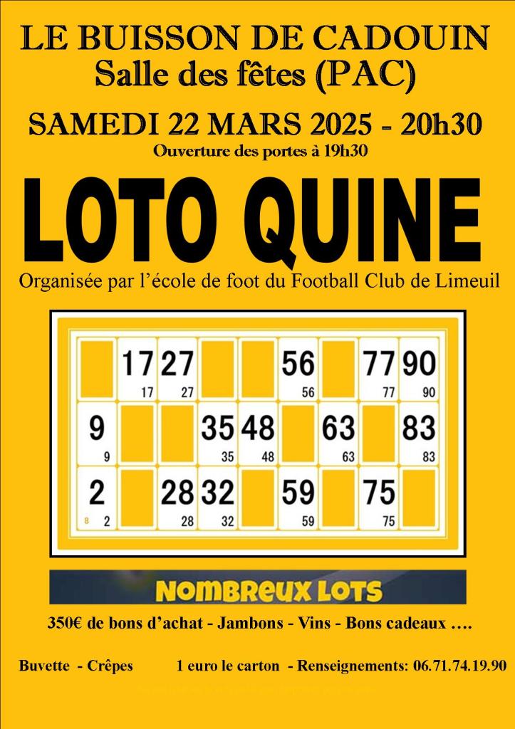 Affiche quine 2025