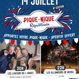 Pique-nique républicain, musique et spectacle de feu du 14 juillet